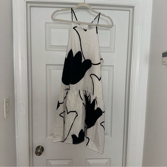 Anthropologie Corey Lynn Calter Drop Waist Black and White Dress - Picture 3 of 6